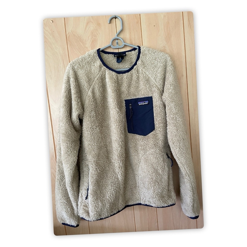 Patagonia Men's Los Gatos Fleece Crew Neck Pullover Sweater Tan Small
